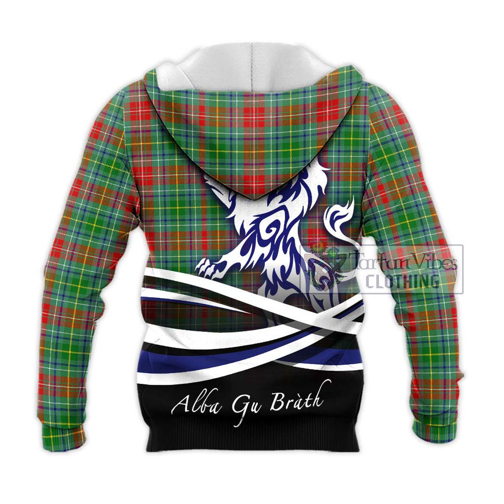 Muirhead Tartan Knitted Hoodie with Alba Gu Brath Regal Lion Emblem - Tartan Vibes Clothing