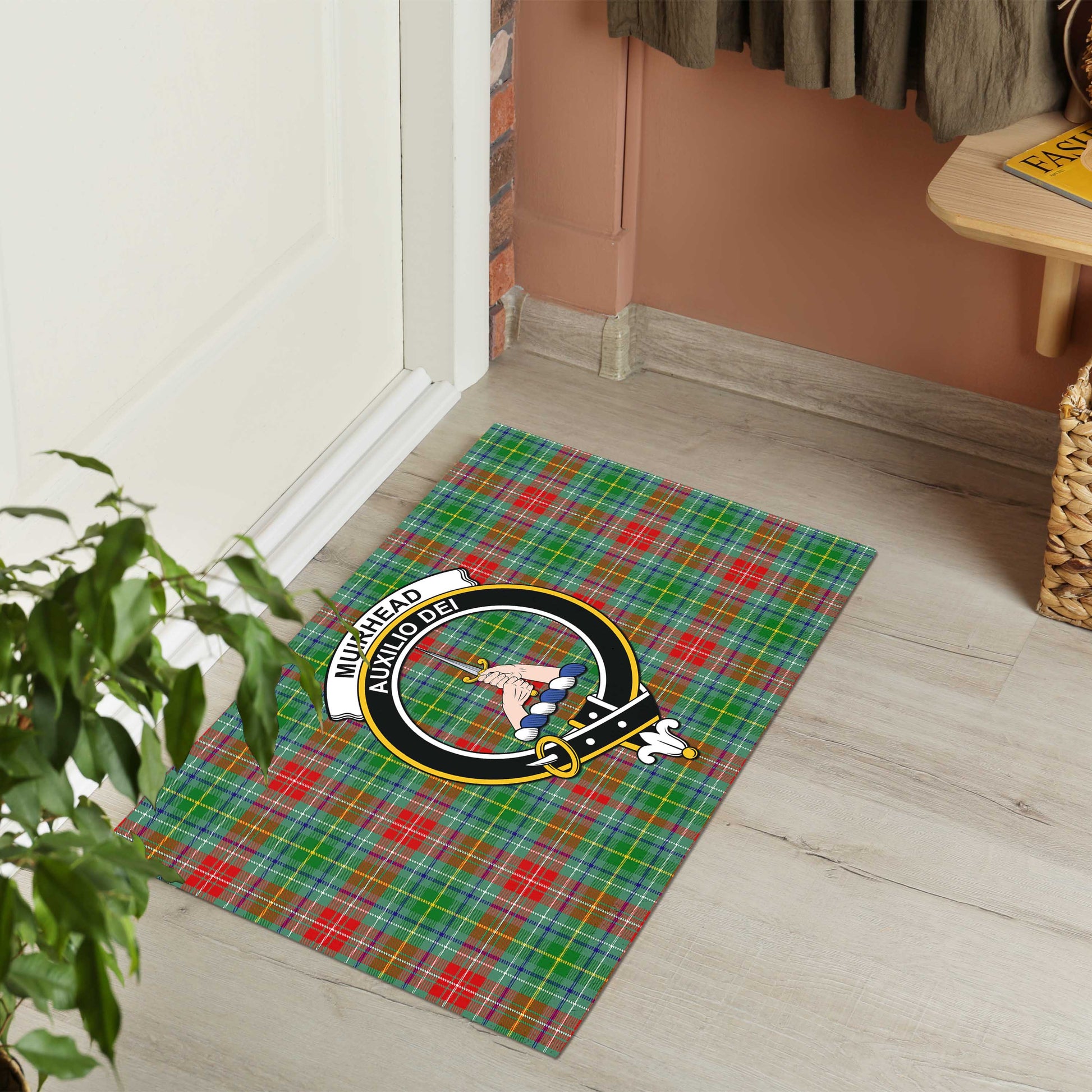 Muirhead Tartan Rubber Doormat with Family Crest - Tartan Vibes Clothing