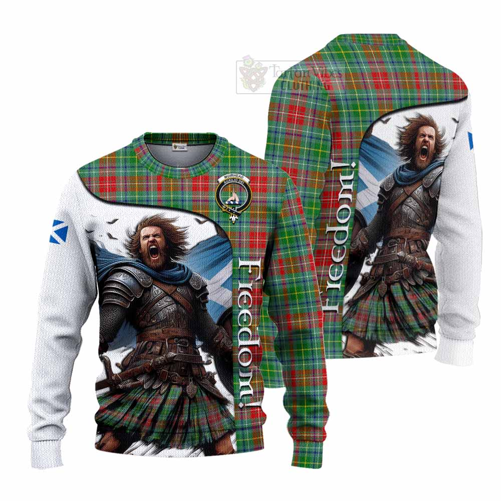 Muirhead Crest Tartan Knitted Sweater Inspired by the Freedom of Scottish Warrior - Tartan Vibes Clothing