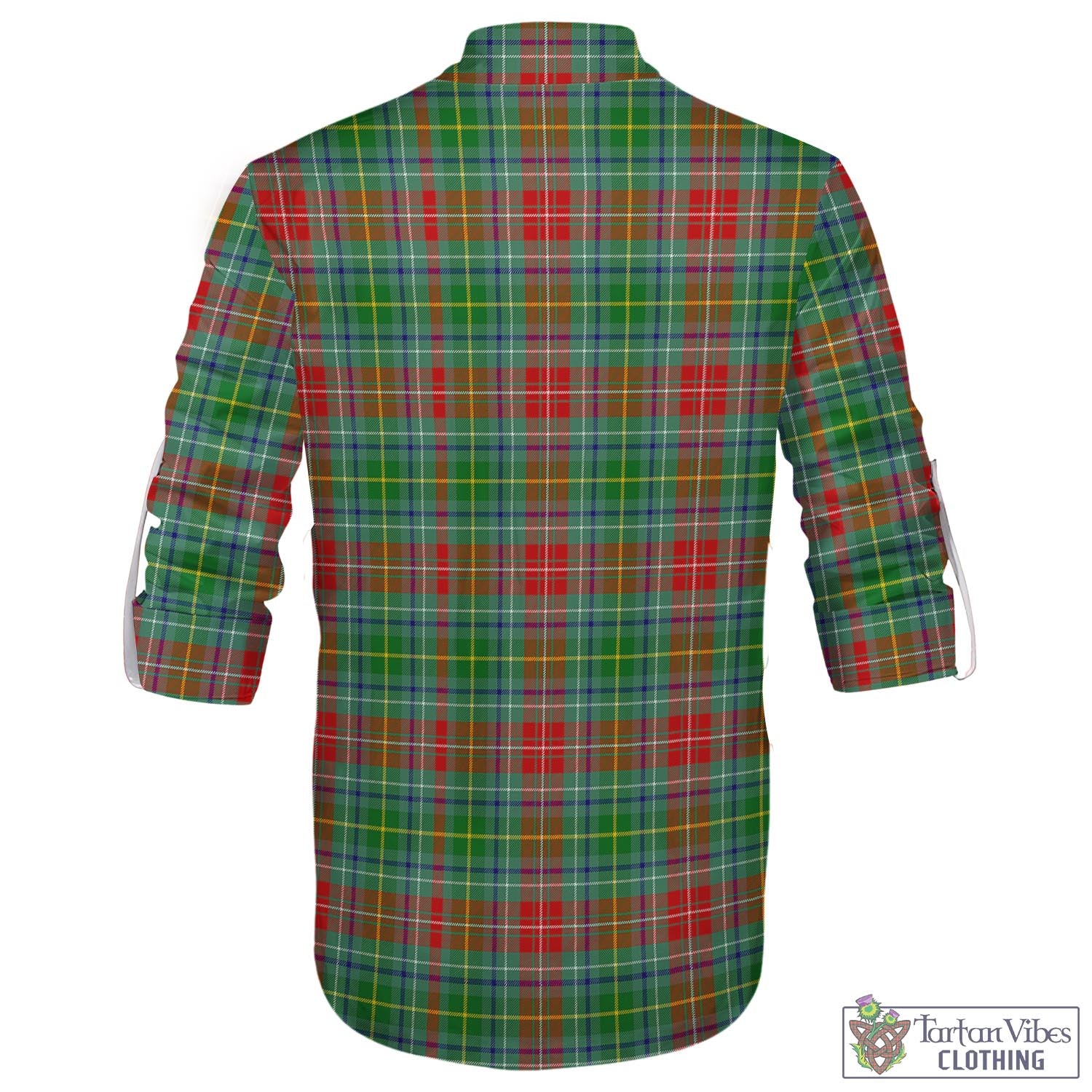 Tartan Vibes Clothing Muirhead Tartan Men's Scottish Traditional Jacobite Ghillie Kilt Shirt with Family Crest