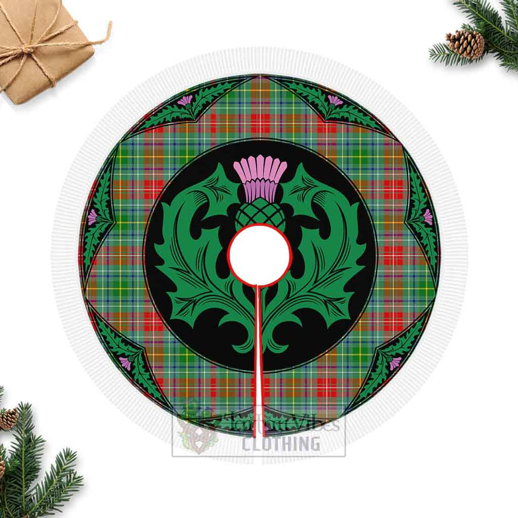Muirhead Tartan Christmas Tree Skirt Scottish Thistle Style Fringed Tree Skirts - Tartan Vibes Clothing