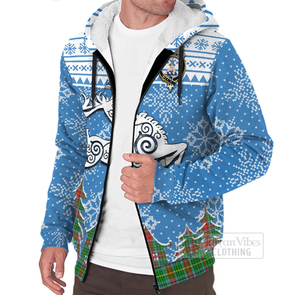 Muirhead Clan Christmas Sherpa Hoodie Celtic Reindeer Style Unisex - Tartan Vibes Clothing