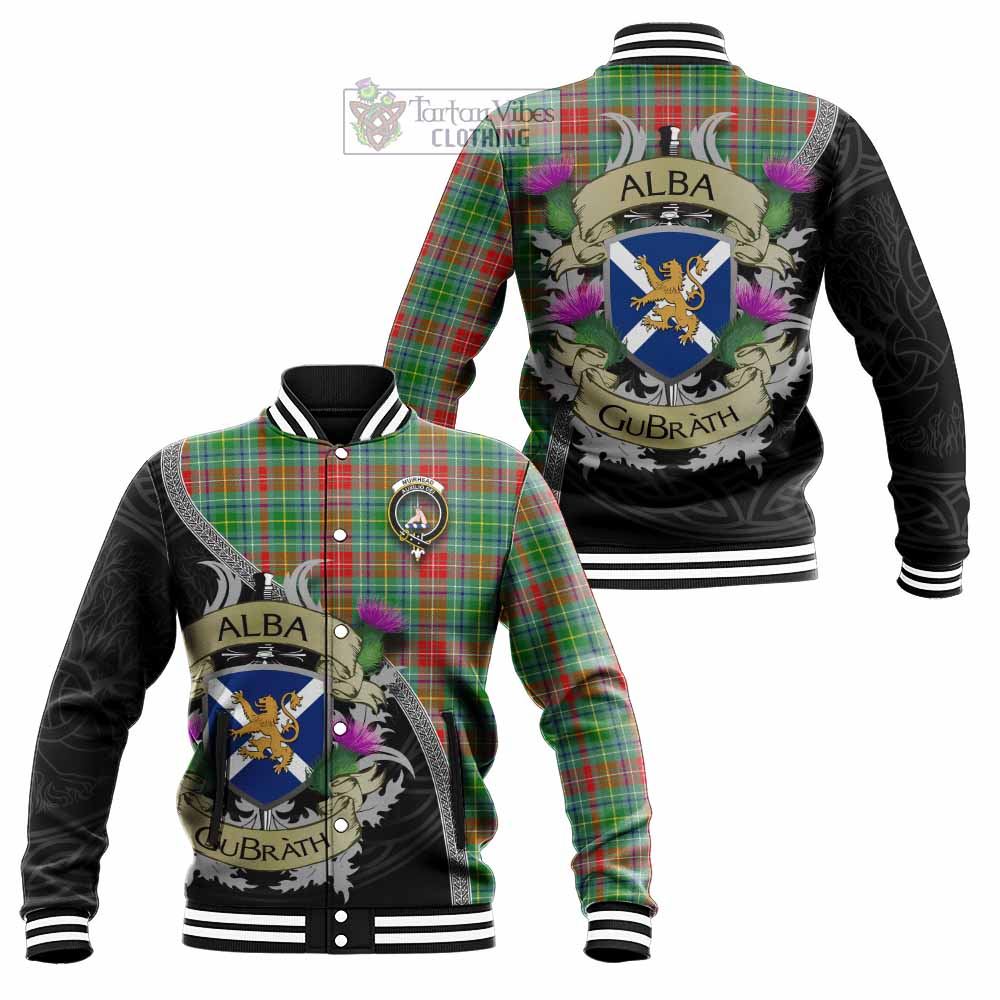Muirhead Tartan Family Crest Baseball Jacket Lion Rampant Royal Thistle Shield Celtic Inspired - Tartan Vibes Clothing