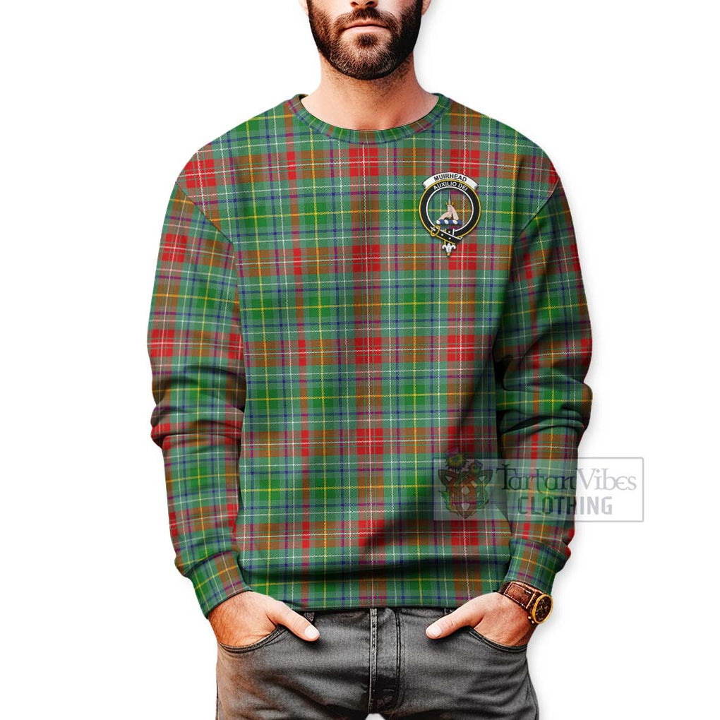 Muirhead Tartan Sweatshirt with Family Crest Celtic Skull Style - Tartan Vibes Clothing