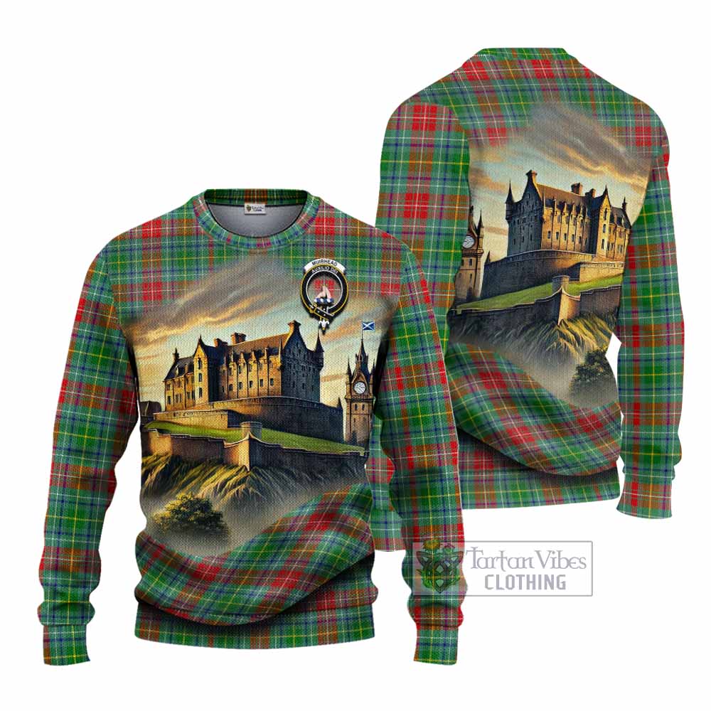 Muirhead Tartan Family Crest Knitted Sweater with Scottish Ancient Castle Style - Tartan Vibes Clothing