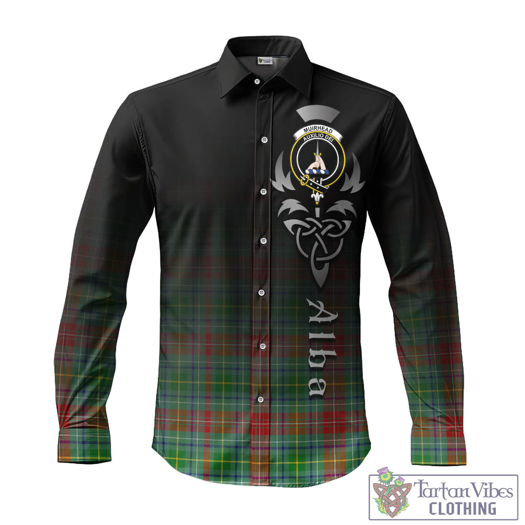 Muirhead Tartan Long Sleeve Button Up Featuring Alba Gu Brath Family Crest Celtic Inspired - Tartan Vibes Clothing