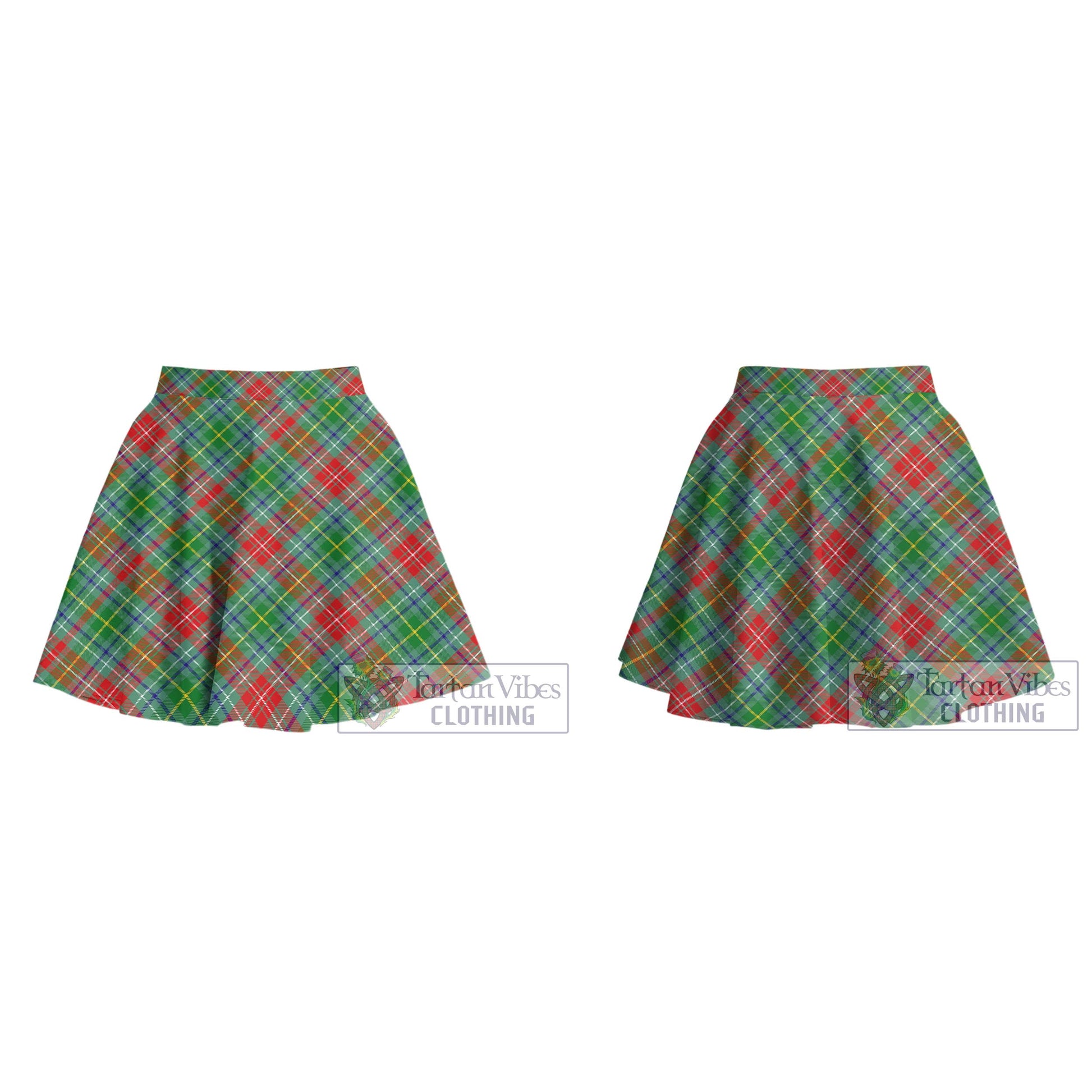 Muirhead Tartan Women's Plated Mini Skirt Cross Style - Tartan Vibes Clothing