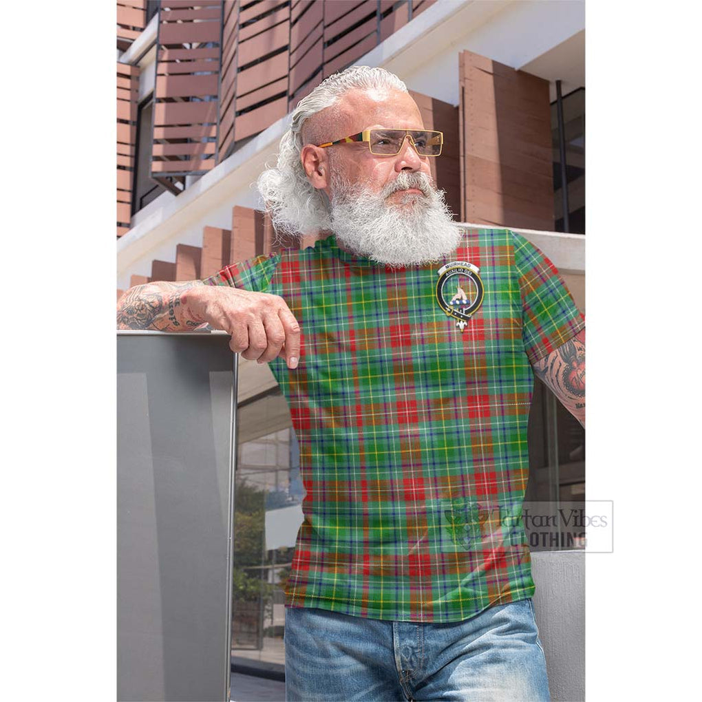 Muirhead Tartan Cotton T-shirt with Family Crest Celtic Skull Style - Tartan Vibes Clothing