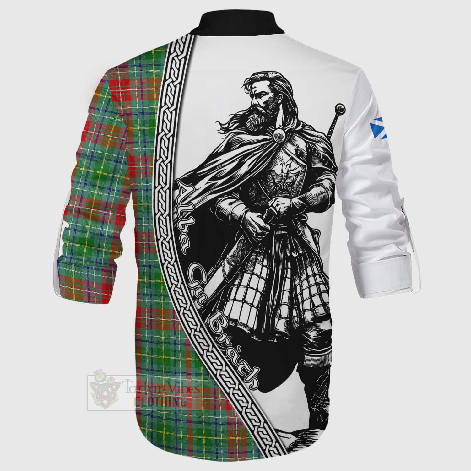 Muirhead Tartan Clan Crest Ghillie Kilt Shirt with Highlander Warrior Celtic Style - Tartan Vibes Clothing