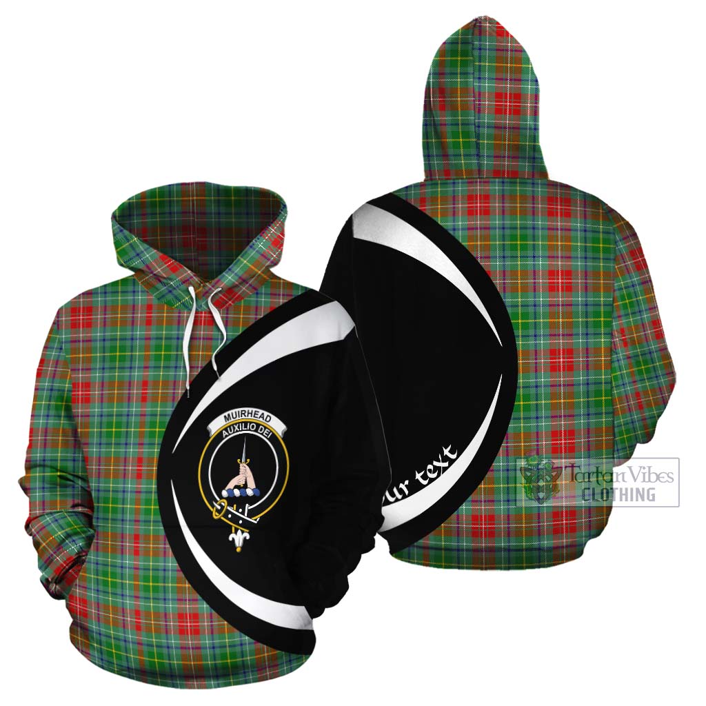 Muirhead Tartan Cotton Hoodie with Family Crest Circle Style Zip Hoodie - Tartan Vibes Clothing