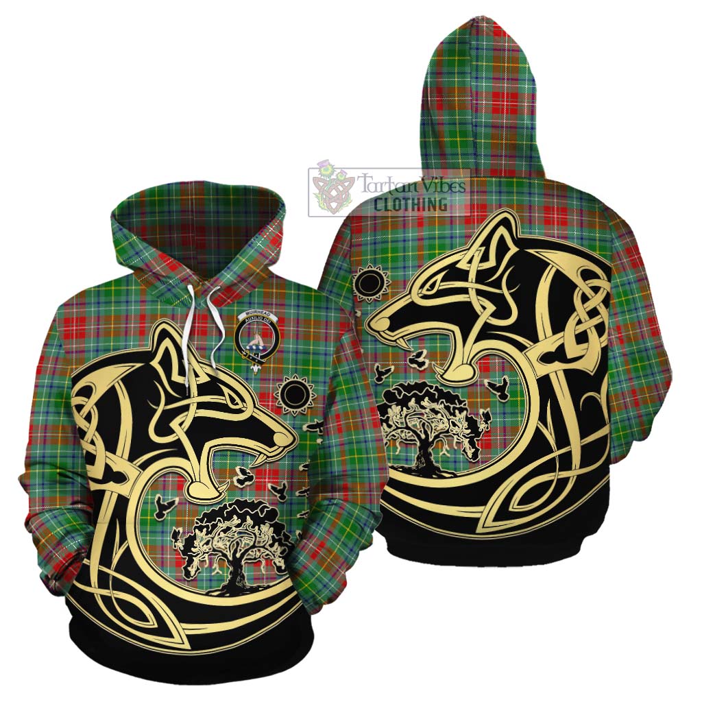 Muirhead Tartan Cotton Hoodie with Family Crest Celtic Wolf Style Zip Hoodie - Tartan Vibes Clothing