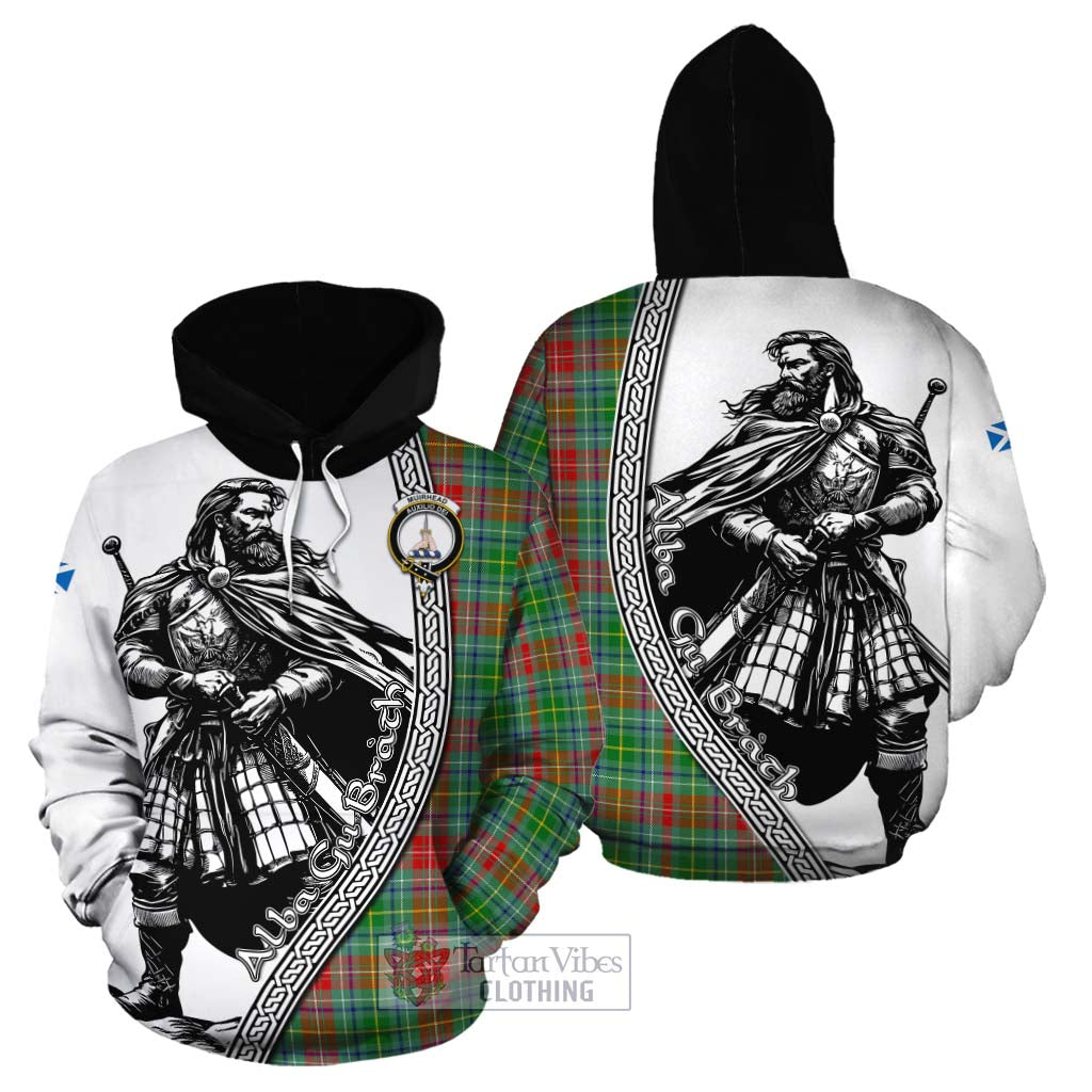 Muirhead Tartan Clan Crest Cotton Hoodie with Highlander Warrior Celtic Style Zip Hoodie - Tartan Vibes Clothing