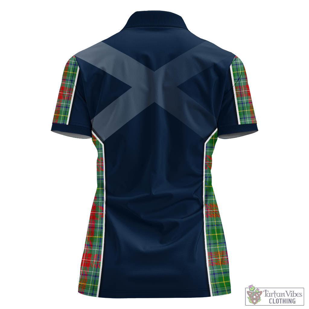 Tartan Vibes Clothing Muirhead Tartan Women's Polo Shirt with Family Crest and Lion Rampant Vibes Sport Style
