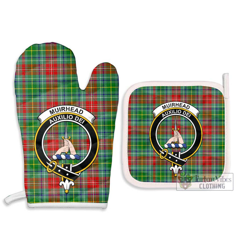 Muirhead Tartan Combo Oven Mitt & Pot-Holder with Family Crest - Tartan Vibes Clothing