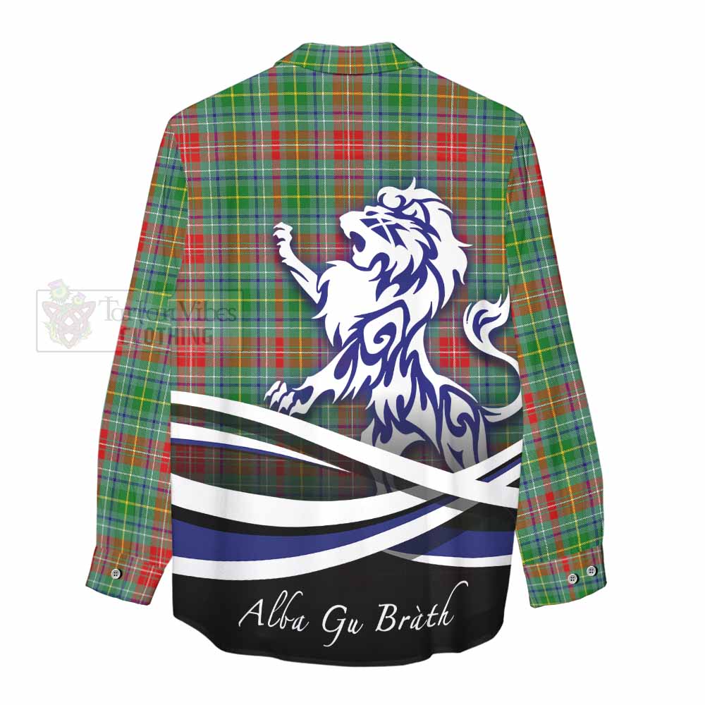 Muirhead Tartan Women's Casual Shirt with Alba Gu Brath Regal Lion Emblem - Tartan Vibes Clothing