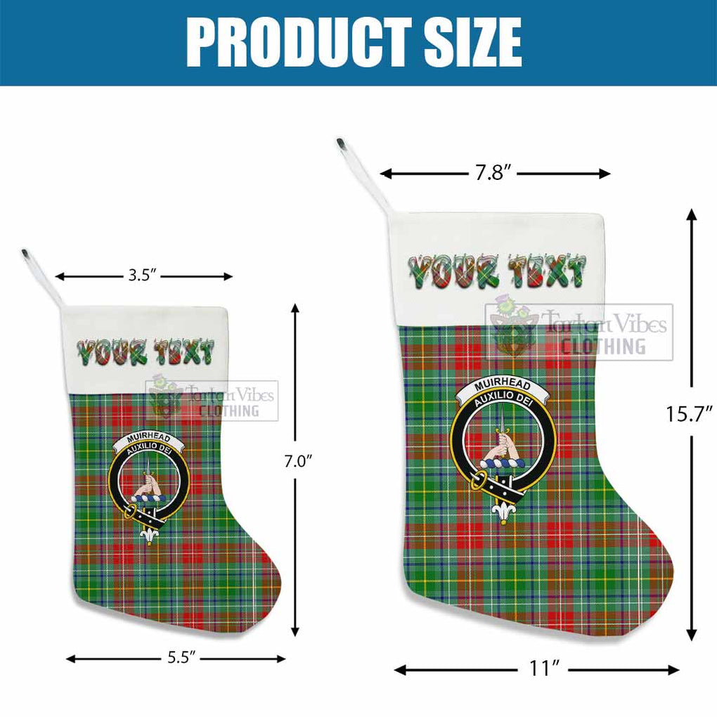 Muirhead Tartan Family Crest Christmas Stocking with Personalized Text - Tartan Vibes Clothing