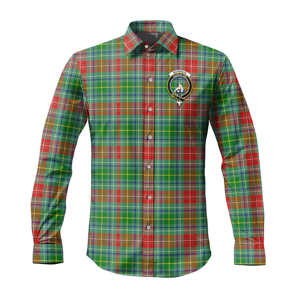 Muirhead Tartan Long Sleeve Button Up Shirt with Family Crest Men's Shirt - Tartan Vibes Clothing