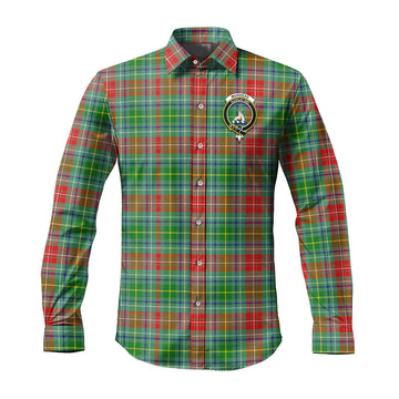 Muirhead Tartan Long Sleeve Button Up Shirt with Family Crest Men's Shirt - Tartan Vibes Clothing