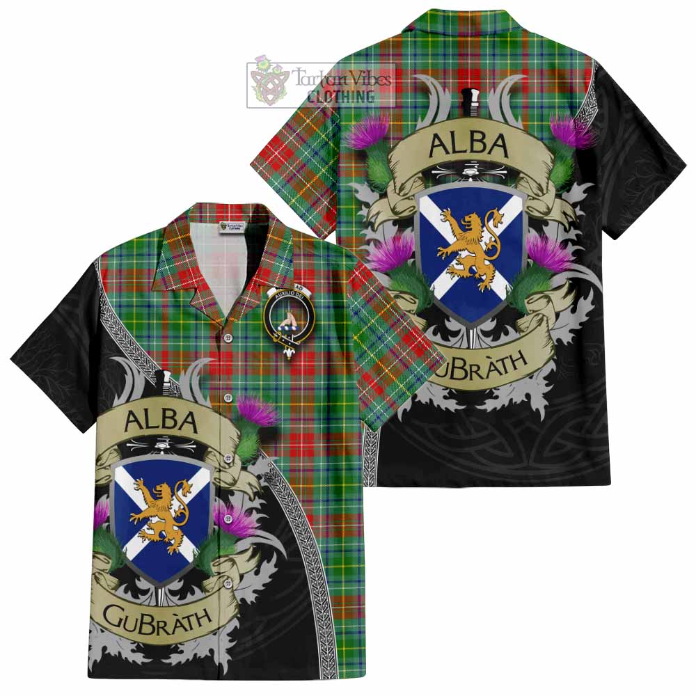 Muirhead Tartan Family Crest Hawaiian Shirt Lion Rampant Royal Thistle Shield Celtic Inspired - Tartan Vibes Clothing