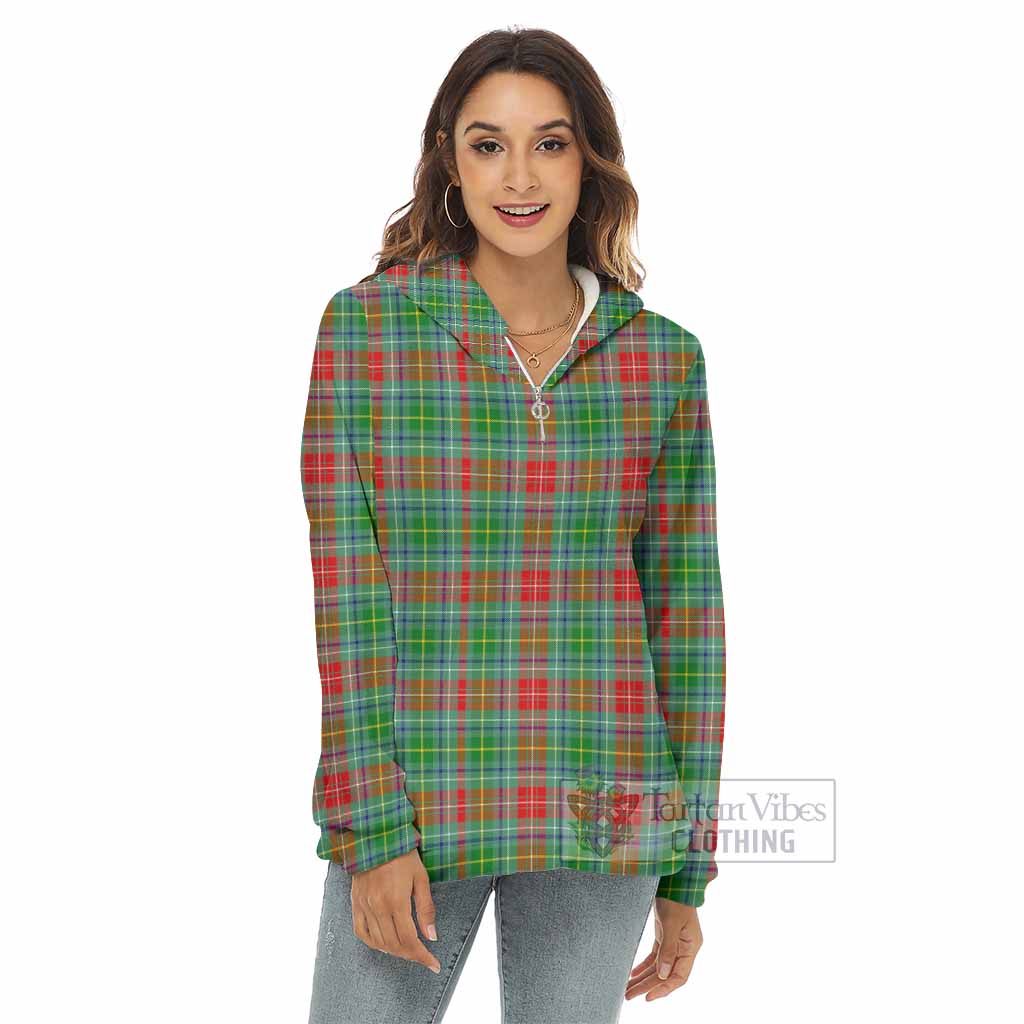 Muirhead Tartan Women's Borg Fleece Hoodie with Half Zip - Tartan Vibes Clothing