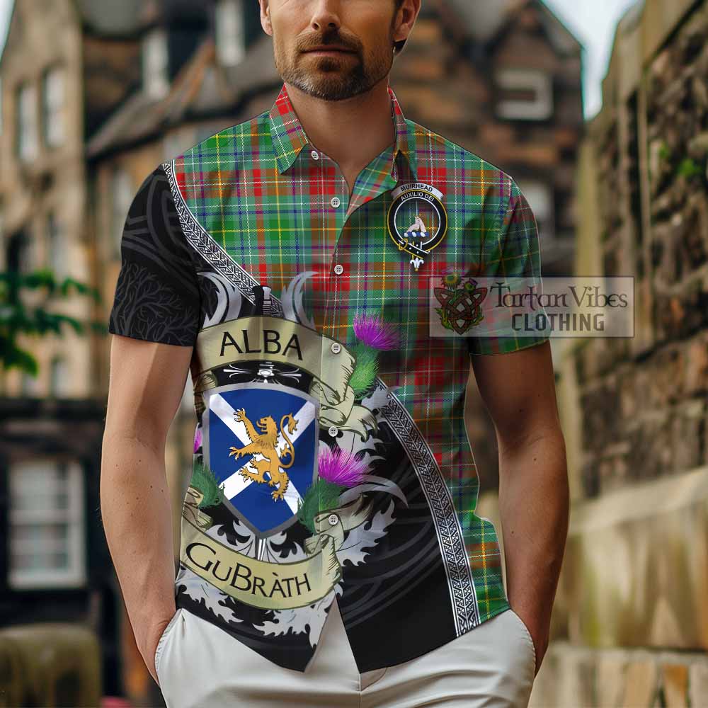 Muirhead Tartan Family Crest Hawaiian Shirt Lion Rampant Royal Thistle Shield Celtic Inspired - Tartan Vibes Clothing