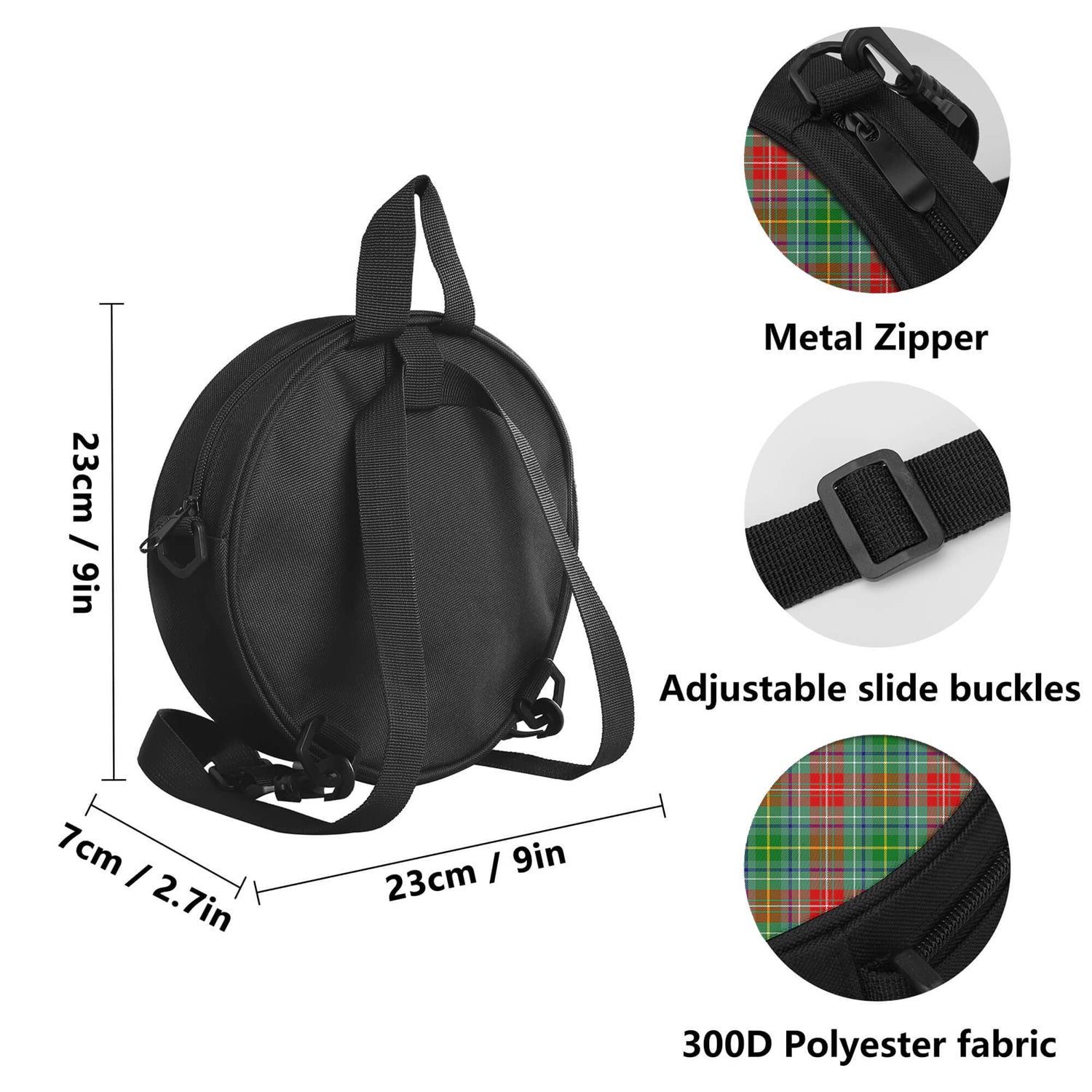 Muirhead Tartan Round Satchel Bags - Tartan Vibes Clothing