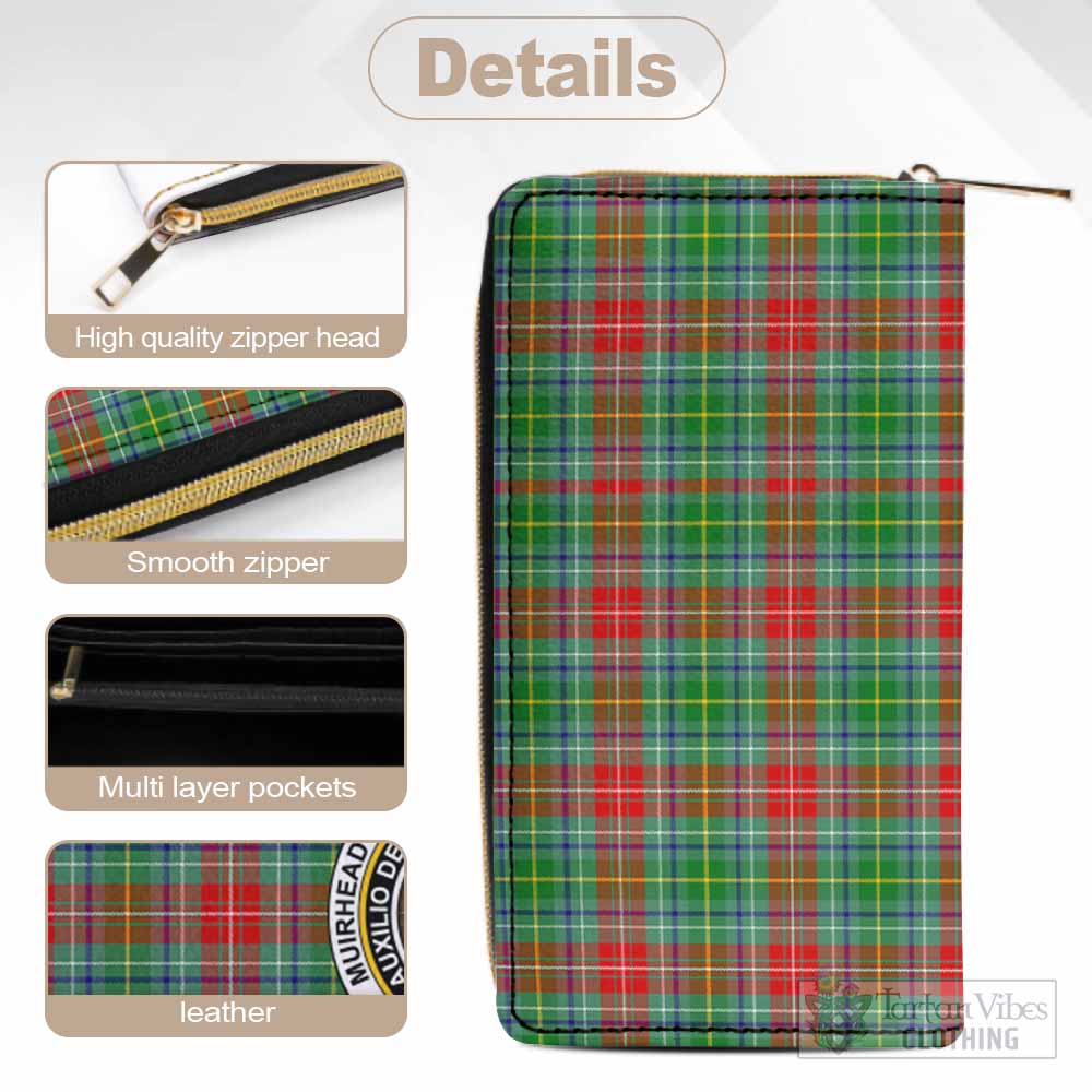 Muirhead Tartan Women's Leather Wallet with Family Crest - Tartan Vibes Clothing