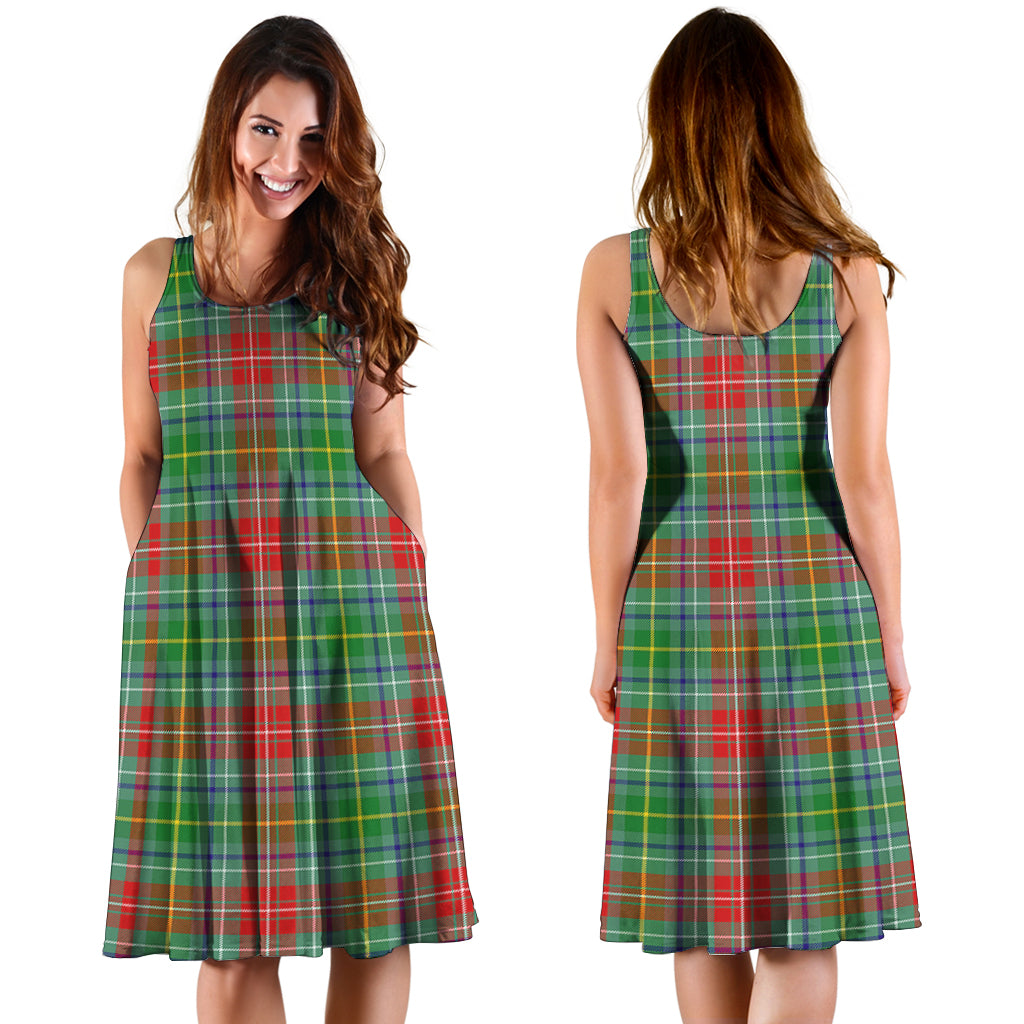 Muirhead Tartan Sleeveless Midi Womens Dress - Tartan Vibes Clothing