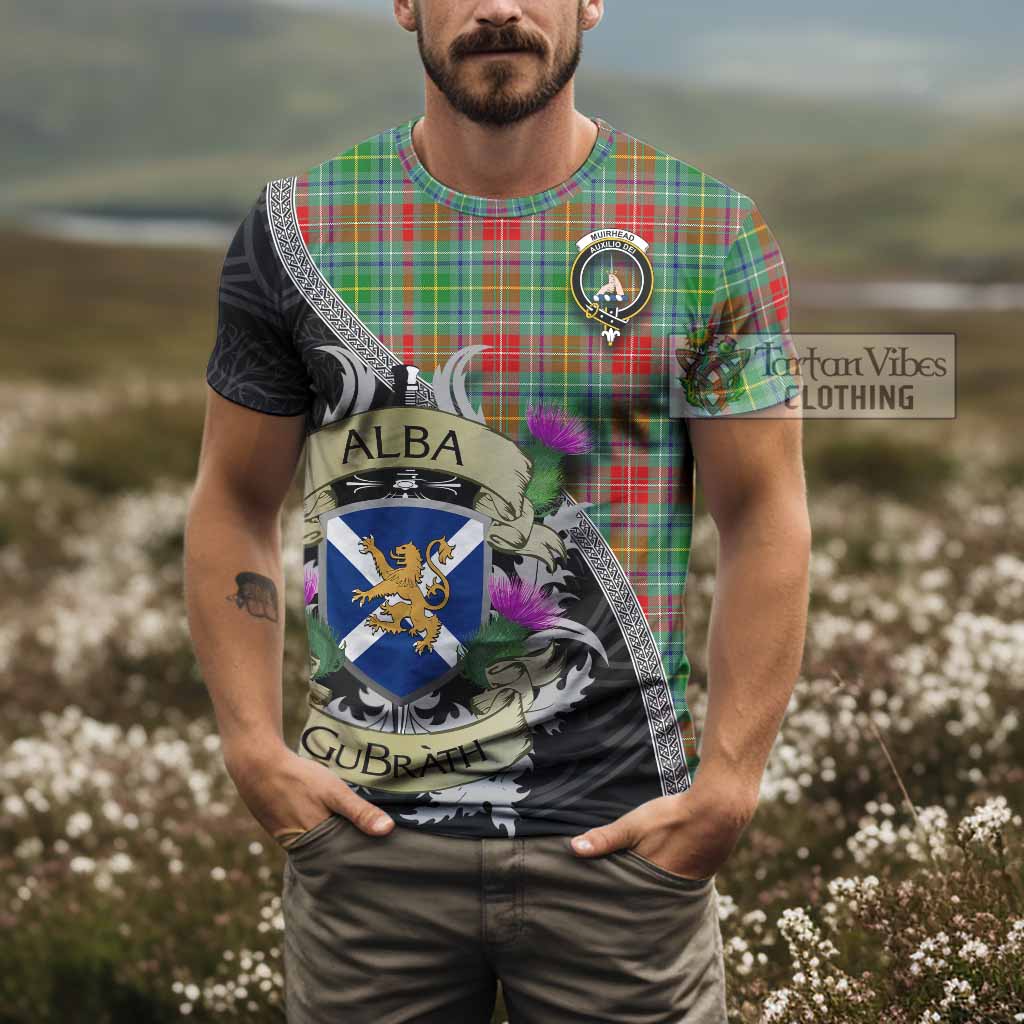 Muirhead Tartan Family Crest T-Shirt Lion Rampant Royal Thistle Shield Celtic Inspired - Tartan Vibes Clothing