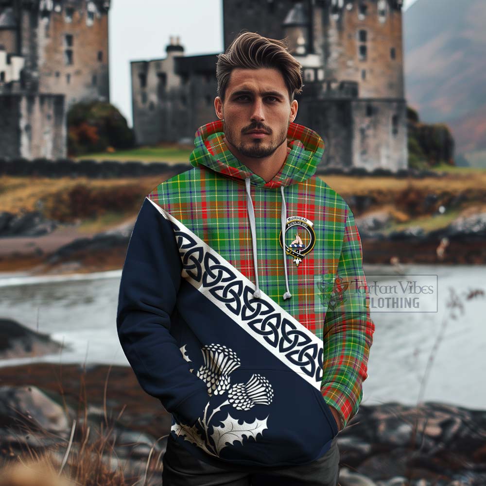 Muirhead Tartan Cotton Hoodie Featuring Thistle and Scotland Map - Tartan Vibes Clothing