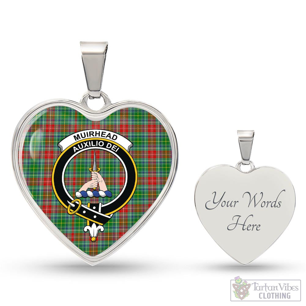 Muirhead Tartan Heart Necklace with Family Crest Luxury Necklace (Silver) Yes - Tartan Vibes Clothing