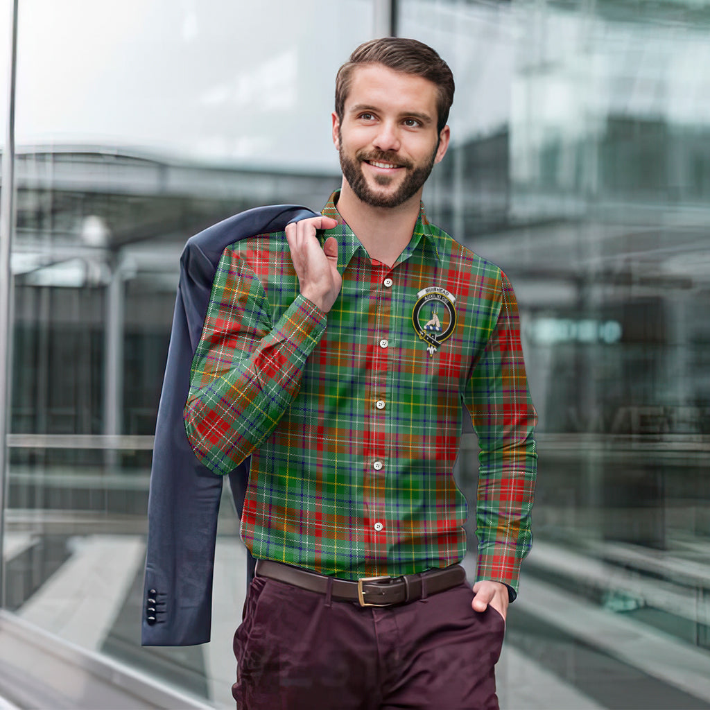 Muirhead Tartan Long Sleeve Button Up Shirt with Family Crest - Tartan Vibes Clothing