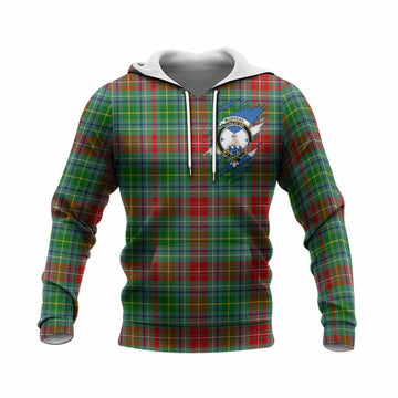 Muirhead Clan Crest In Me Tartan Knitted Hoodie Scotland Flag Style