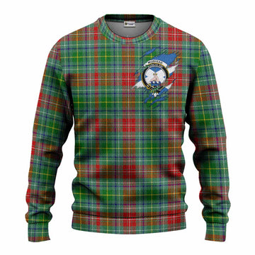 Muirhead Clan Crest In Me Tartan Knitted Sweater Scotland Flag Style
