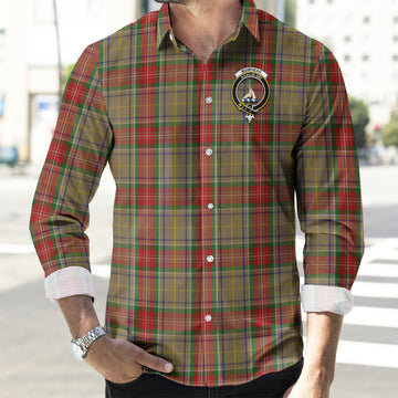 Muirhead Old Tartan Long Sleeve Button Up Shirt with Family Crest