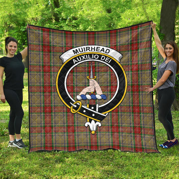 Muirhead Old Tartan Quilt with Family Crest