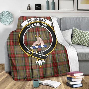 Muirhead Old Tartan Blanket with Family Crest