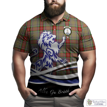 Muirhead Old Tartan Polo Shirt with Alba Gu Brath Regal Lion Emblem