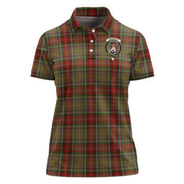 Muirhead Old Tartan Polo Shirt with Family Crest For Women