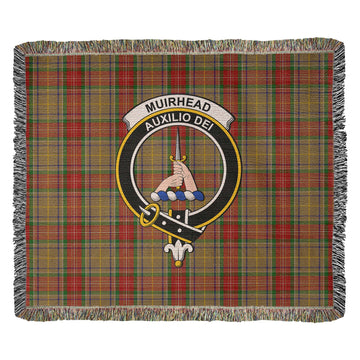 Muirhead Old Tartan Woven Blanket with Family Crest