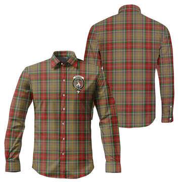 Muirhead Old Tartan Long Sleeve Button Up Shirt with Family Crest
