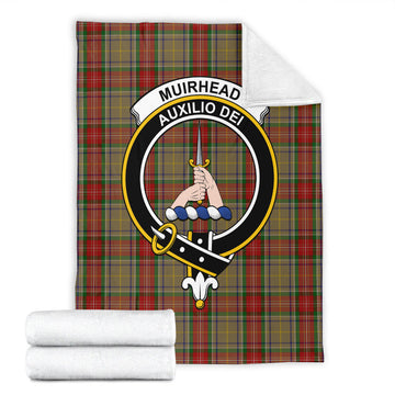 Muirhead Old Tartan Blanket with Family Crest