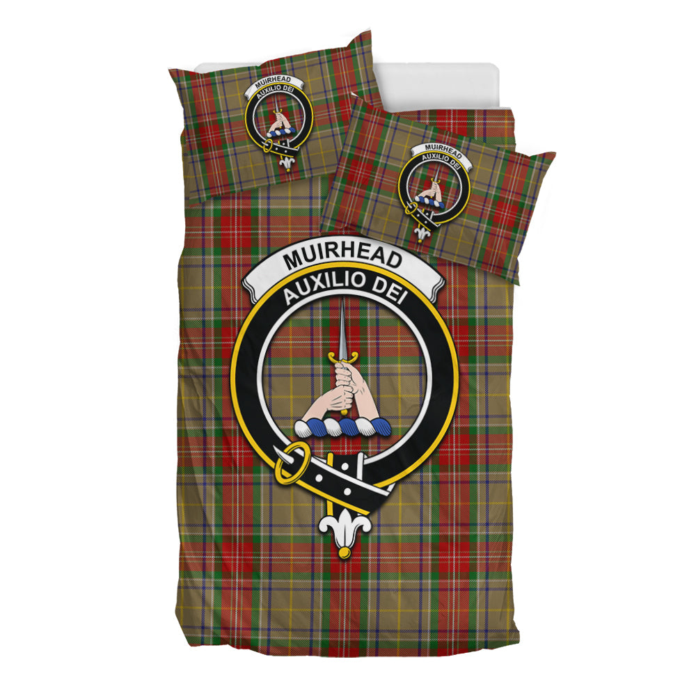muirhead-old-tartan-bedding-set-with-family-crest