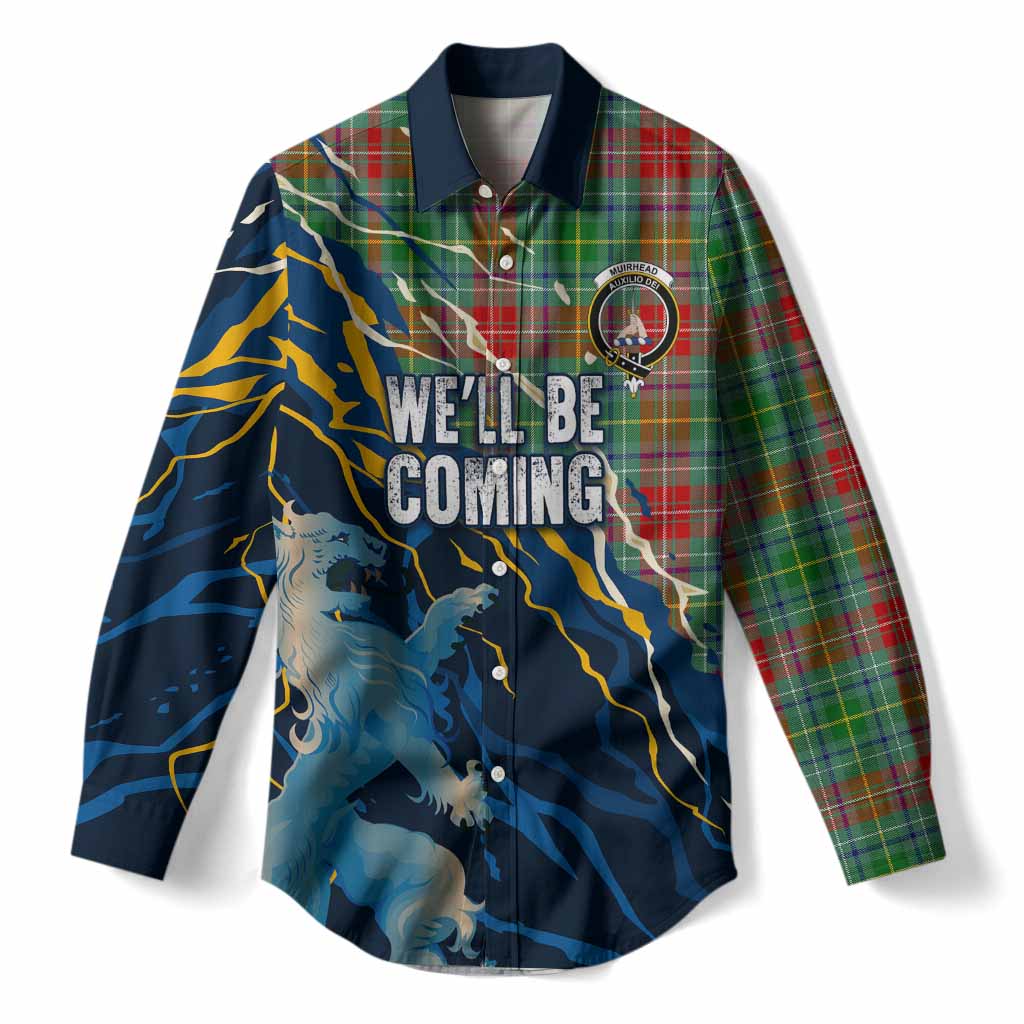 Muirhead Scotland Tartan Women Casual Shirt WC2026 Football - We'll Be Coming