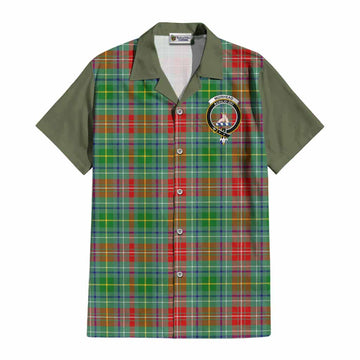 Muirhead Tartan Accent Cotton Hawaiian Shirt with Family Crest