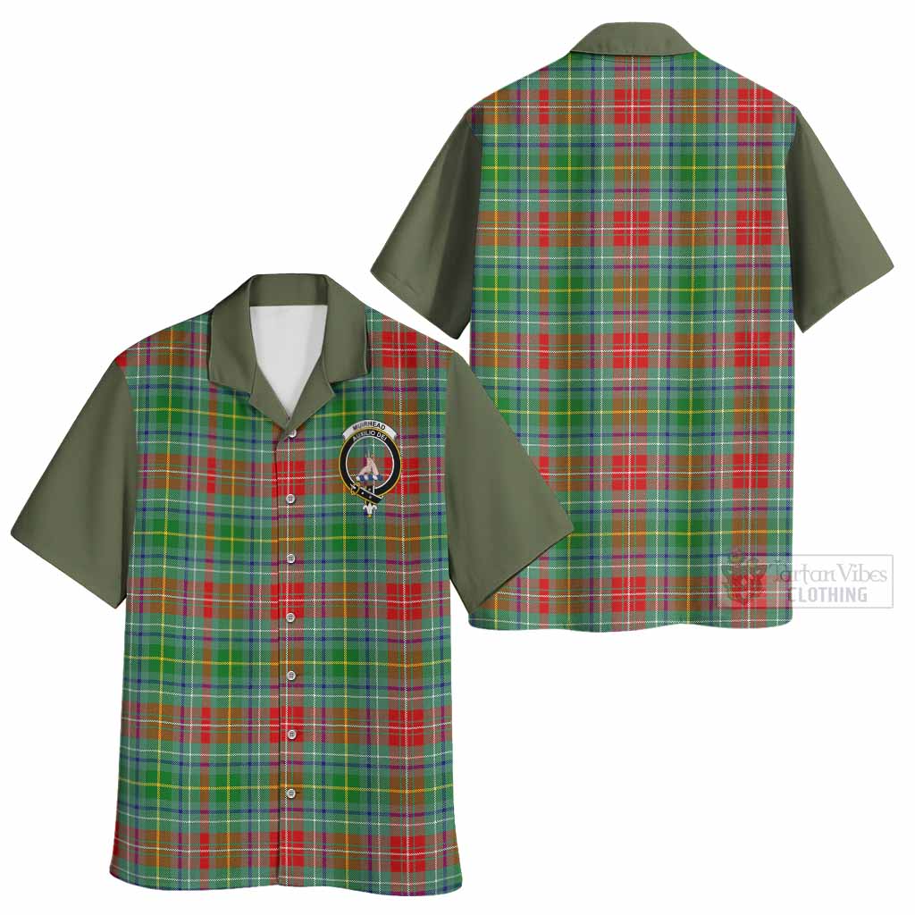Muirhead Tartan Accent Hawaiian Shirt with Family Crest