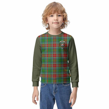 Muirhead Tartan Accent Kid Knitted Sweatshirt with Family Crest