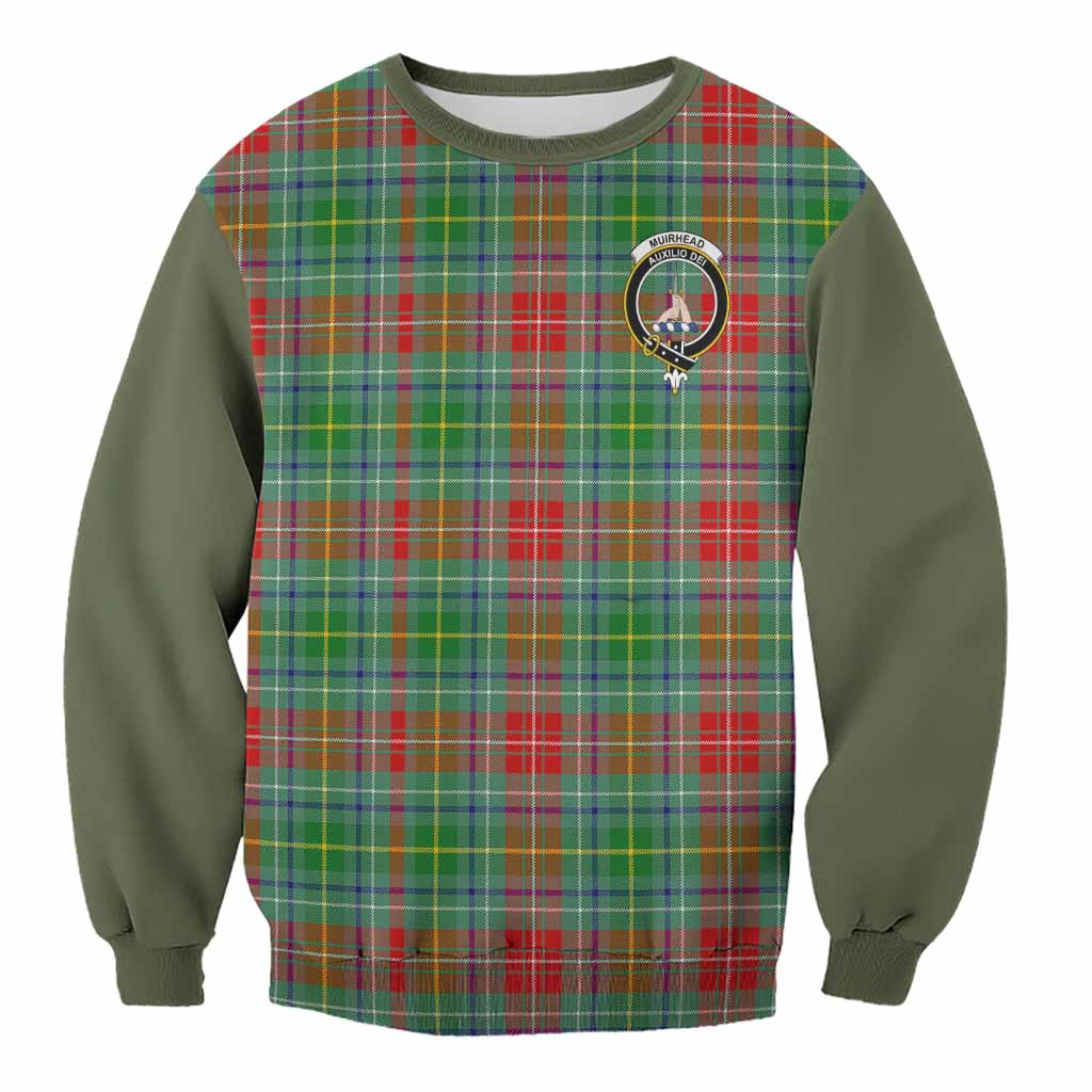 Muirhead Tartan Accent Sweatshirt with Family Crest