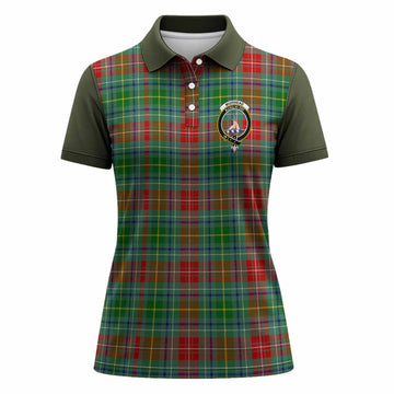Muirhead Tartan Accent Women Polo Shirt with Family Crest