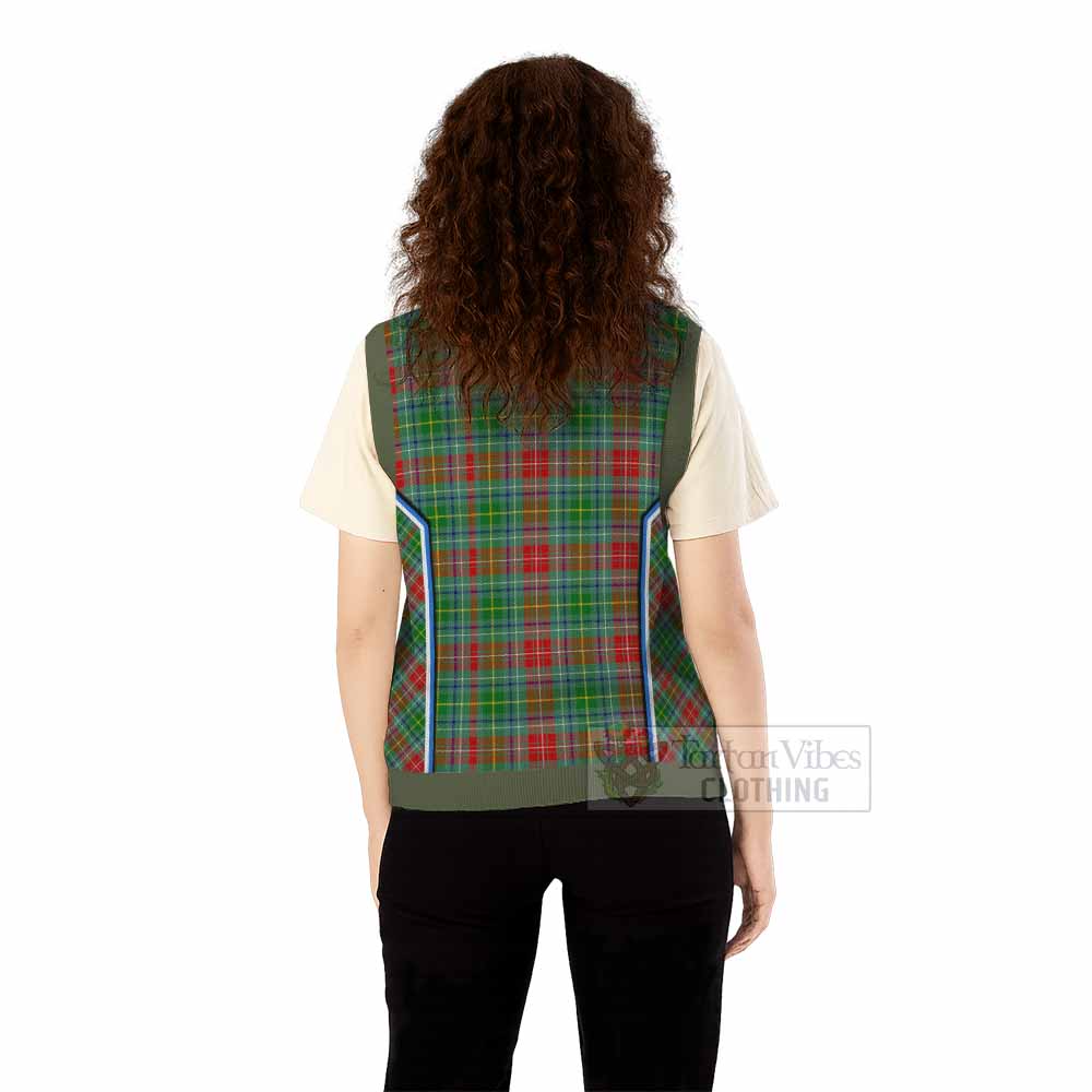 Muirhead Tartan Crest Knitted V-Neck Vest Scotland Coat of Arm Flag Style - Tartan Vibes Clothing